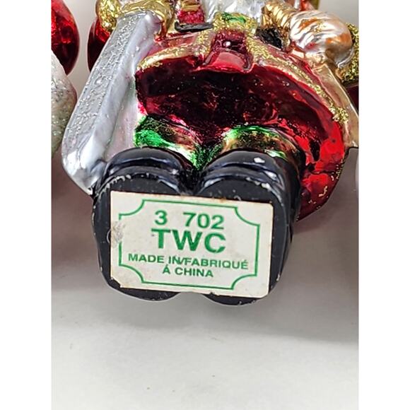 TWC Christmas Tree Ornaments Santa Snowman Nutcracker 4" Resin 90s Holidays x4 - Picture 14 of 15